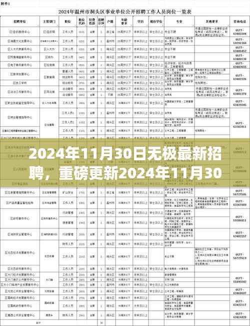 2024年无极最新招聘启事,职业梦想从这里起航