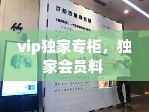 vip独家专柜,独家会员料